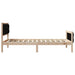 Cadru de pat cu headboard Negru 100 x 200 cm Lemn de pin masiv - WALTI WALTI