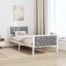 Cadru de pat Gri deschis 90 x 200 cm Lemn de pin masiv - WALTI WALTI