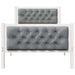 Cadru de pat Gri deschis 90 x 200 cm Lemn de pin masiv - WALTI WALTI