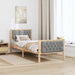 Cadru de pat Gri deschis 80 x 200 cm Lemn de pin masiv - WALTI WALTI