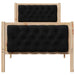 Cadru de pat cu headboard Negru 80 x 200 cm Lemn de pin masiv - WALTI WALTI