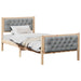 Cadru de pat Gri deschis 90 x 190 cm Lemn de pin masiv - WALTI WALTI
