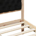 Cadru de pat cu headboard Negru 90 x 190 cm Lemn de pin masiv - WALTI WALTI