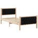 Cadru de pat cu headboard Negru 90 x 190 cm Lemn de pin masiv - WALTI WALTI