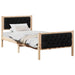 Cadru de pat cu headboard Negru 90 x 190 cm Lemn de pin masiv - WALTI WALTI