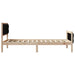 Cadru de pat cu headboard Negru 90 x 190 cm Lemn de pin masiv - WALTI WALTI