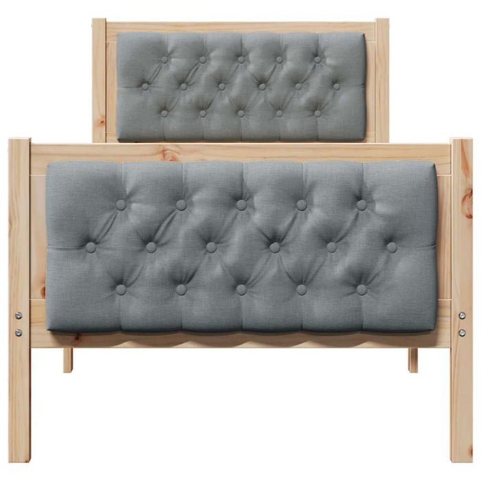 Cadru de pat Gri deschis 75 x 190 cm Lemn de pin masiv - WALTI WALTI