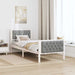 Cadru de pat Gri deschis 75 x 190 cm Lemn de pin masiv - WALTI WALTI