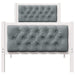 Cadru de pat Gri deschis 75 x 190 cm Lemn de pin masiv - WALTI WALTI
