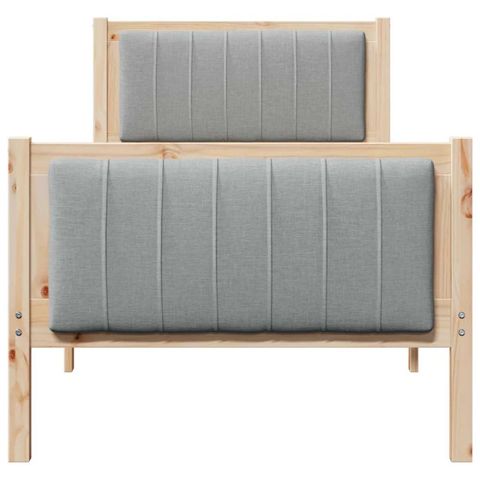 Cadru de pat Maro și gri deschis 80 x 200 cm Lemn masiv de pin - WALTI WALTI