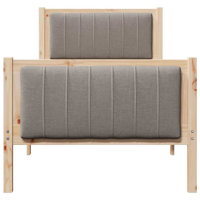 Cadru de pat Maroniu și taupe 80 x 200 cm Lemn masiv de pin - WALTI WALTI