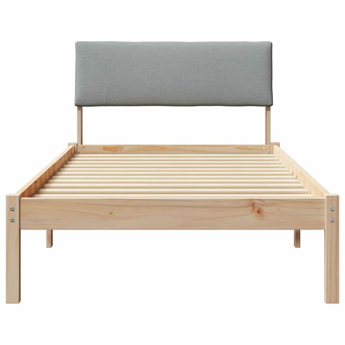 Cadru de pat Maro și gri deschis 100 x 200 cm Lemn masiv de pin - WALTI WALTI