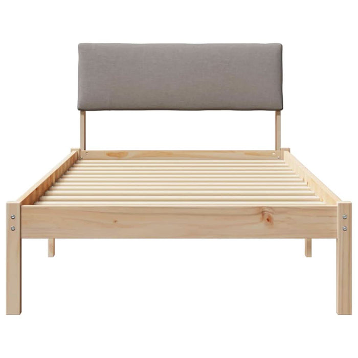 Cadru de pat Maroniu și taupe 90 x 190 cm Lemn masiv de pin - WALTI WALTI