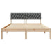 Cadru de pat maro și gri închis 160 x 200 cm Lemn masiv de pin - WALTI WALTI