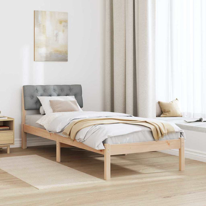 Cadru de pat Maro și gri deschis 80 x 200 cm Lemn masiv de pin - WALTI WALTI