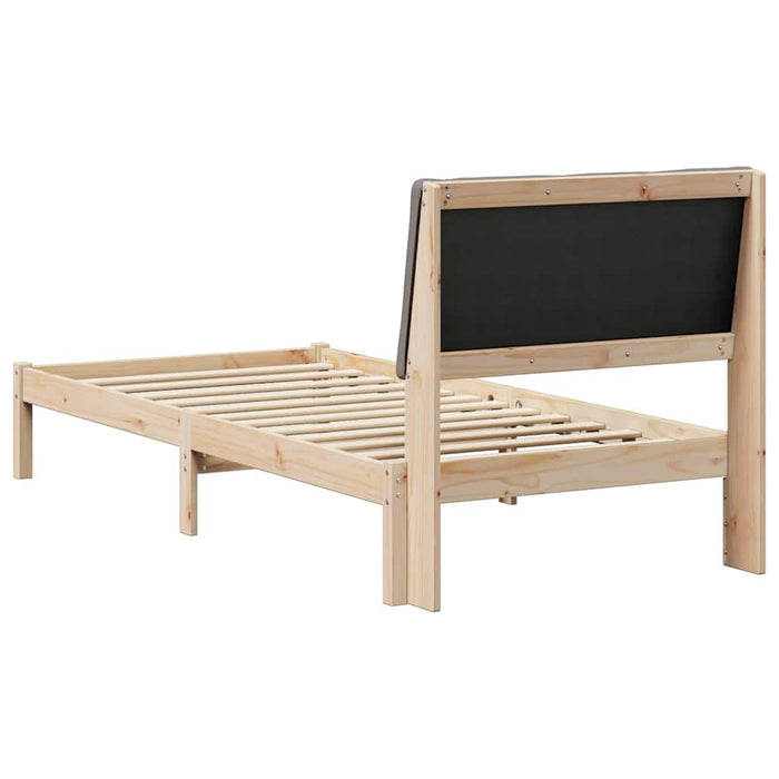 Cadru de pat Maroniu și taupe 100 x 200 cm Lemn masiv de pin - WALTI WALTI