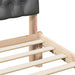 Cadru de pat cu tăblie tapițată cu headboard Maro 100 x 200 cm - WALTI WALTI