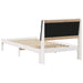 Cadru de pat cu tăblie tapițată cu headboard Alb 100 x 200 cm - WALTI WALTI