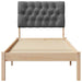 Cadru de pat cu tăblie tapițată cu headboard Maro 75 x 190 cm - WALTI WALTI