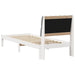 Cadru de pat cu tăblie tapițată cu headboard Alb 75 x 190 cm - WALTI WALTI