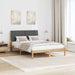 Cadru de pat cu headboard Maro 135 x 190 cm Lemn de pin masiv - WALTI WALTI