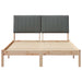 Cadru de pat cu headboard Maro 135 x 190 cm Lemn de pin masiv - WALTI WALTI