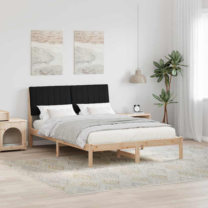Cadru de pat cu headboard Maro 135 x 190 cm Lemn de pin masiv - WALTI WALTI