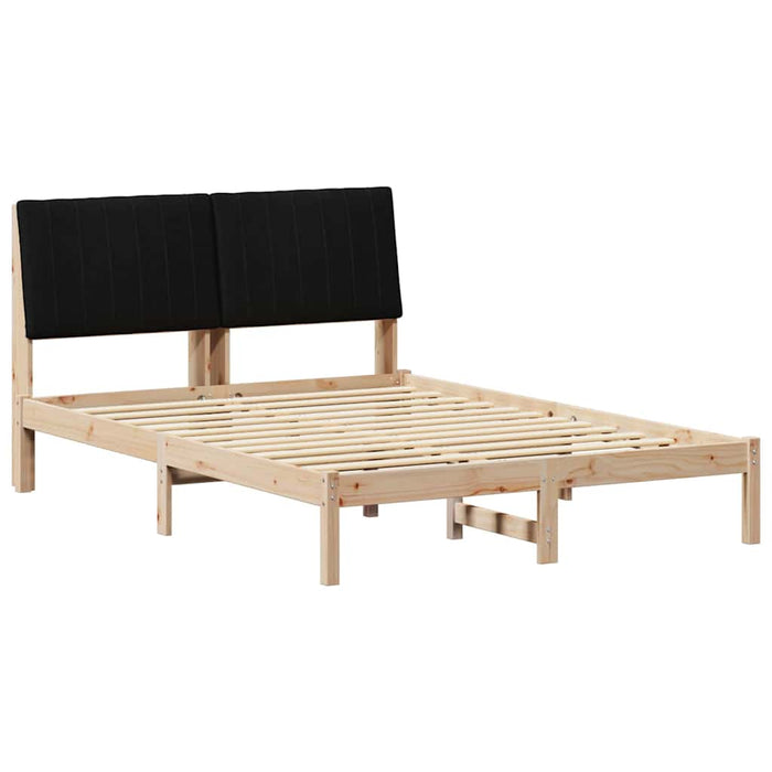 Cadru de pat cu headboard Maro 135 x 190 cm Lemn de pin masiv - WALTI WALTI