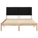 Cadru de pat cu headboard Maro 135 x 190 cm Lemn de pin masiv - WALTI WALTI