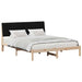 Cadru de pat cu headboard Maro 135 x 190 cm Lemn de pin masiv - WALTI WALTI