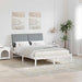 Cadru de pat cu headboard Alb 135 x 190 cm Lemn de pin masiv - WALTI WALTI