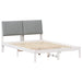 Cadru de pat cu headboard Alb 135 x 190 cm Lemn de pin masiv - WALTI WALTI