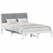Cadru de pat cu headboard Alb 135 x 190 cm Lemn de pin masiv - WALTI WALTI