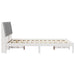 Cadru de pat cu headboard Alb 135 x 190 cm Lemn de pin masiv - WALTI WALTI