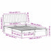 Cadru de pat cu headboard Alb 135 x 190 cm Lemn de pin masiv - WALTI WALTI