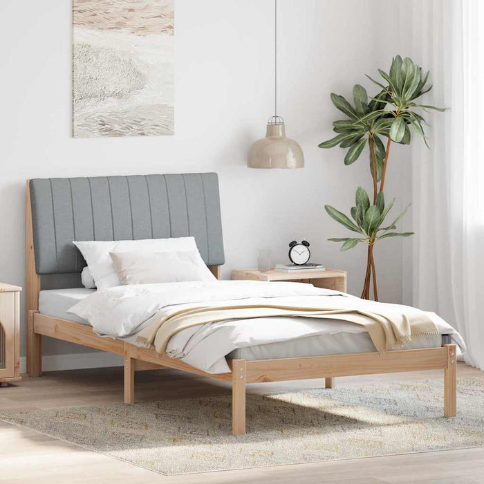 Cadru de pat cu headboard Maro 100 x 200 cm Lemn de pin masiv - WALTI WALTI