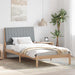 Cadru de pat cu headboard Maro 100 x 200 cm Lemn de pin masiv - WALTI WALTI