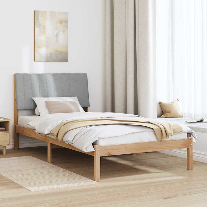Cadru de pat cu headboard Maro 100 x 200 cm Lemn de pin masiv - WALTI WALTI