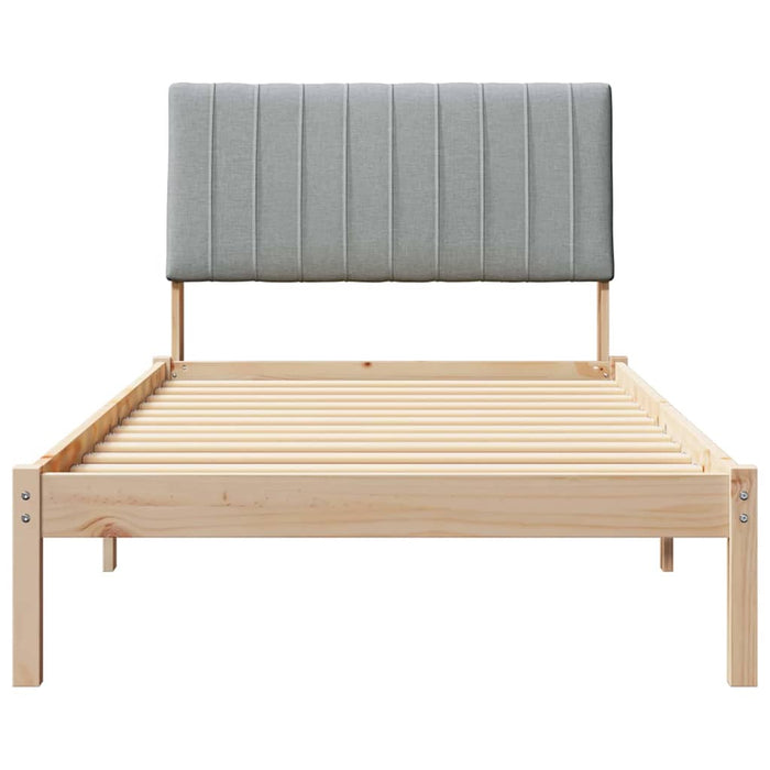 Cadru de pat cu headboard Maro 100 x 200 cm Lemn de pin masiv - WALTI WALTI