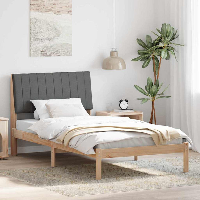 Cadru de pat cu headboard Maro 100 x 200 cm Lemn de pin masiv - WALTI WALTI