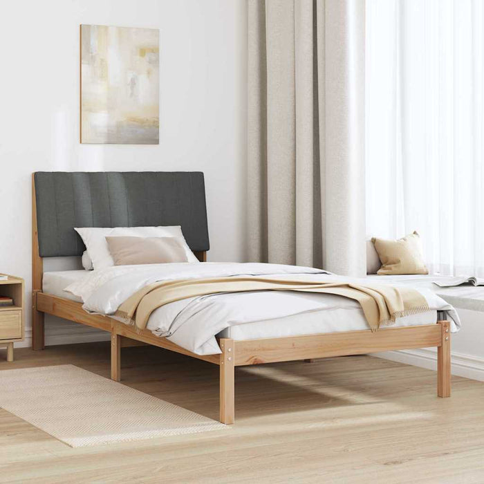 Cadru de pat cu headboard Maro 100 x 200 cm Lemn de pin masiv - WALTI WALTI