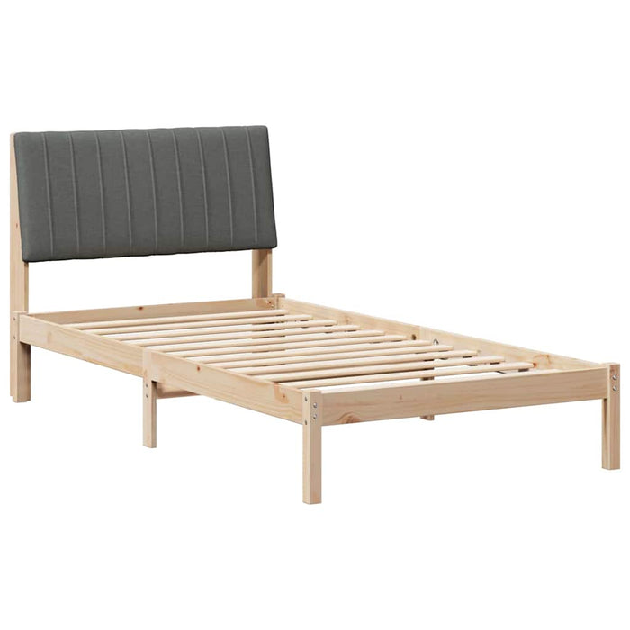 Cadru de pat cu headboard Maro 100 x 200 cm Lemn de pin masiv - WALTI WALTI