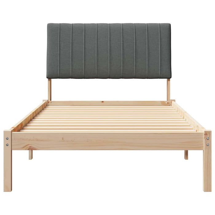 Cadru de pat cu headboard Maro 100 x 200 cm Lemn de pin masiv - WALTI WALTI