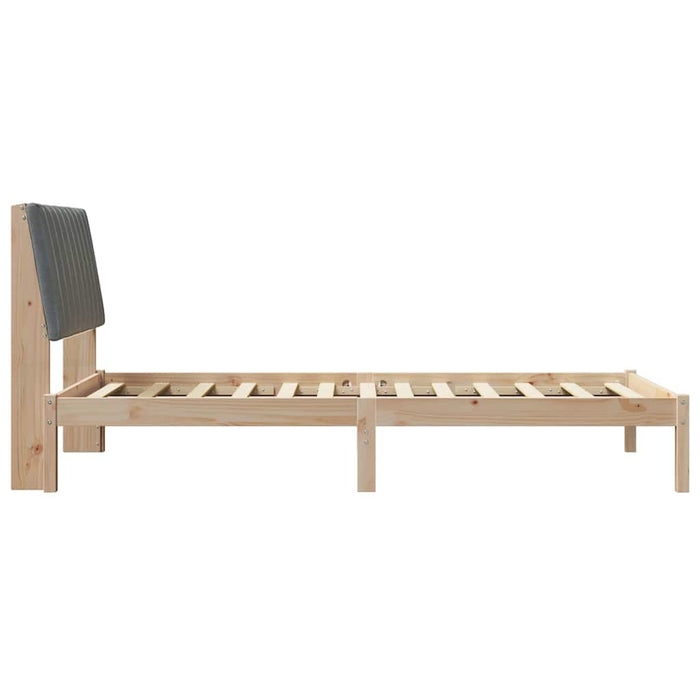 Cadru de pat cu headboard Maro 100 x 200 cm Lemn de pin masiv - WALTI WALTI