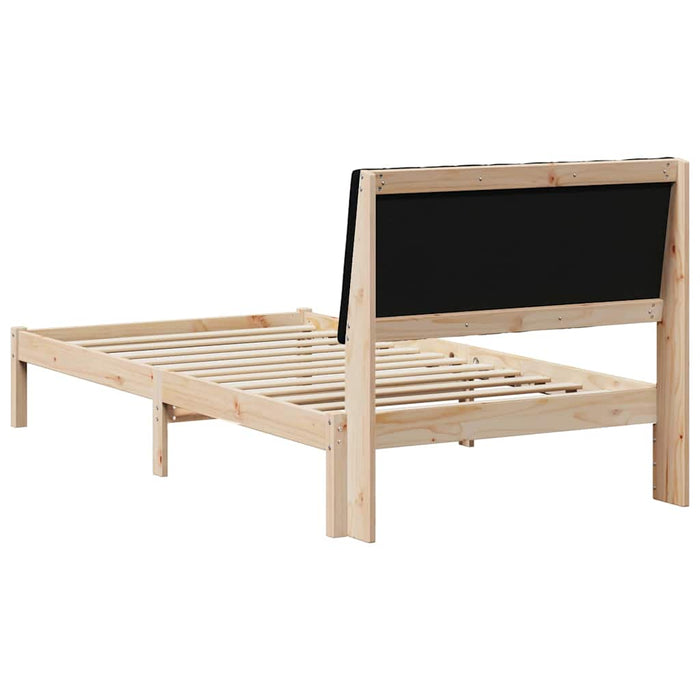 Cadru de pat cu headboard Maro 100 x 200 cm Lemn de pin masiv - WALTI WALTI