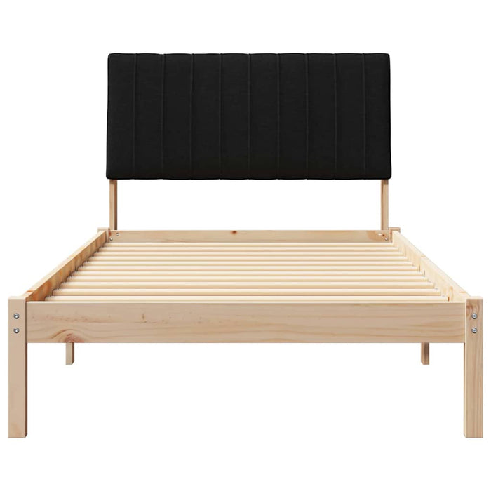 Cadru de pat cu headboard Maro 100 x 200 cm Lemn de pin masiv - WALTI WALTI