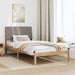 Cadru de pat cu headboard Maro 100 x 200 cm Lemn de pin masiv - WALTI WALTI