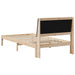Cadru de pat cu headboard Maro 100 x 200 cm Lemn de pin masiv - WALTI WALTI