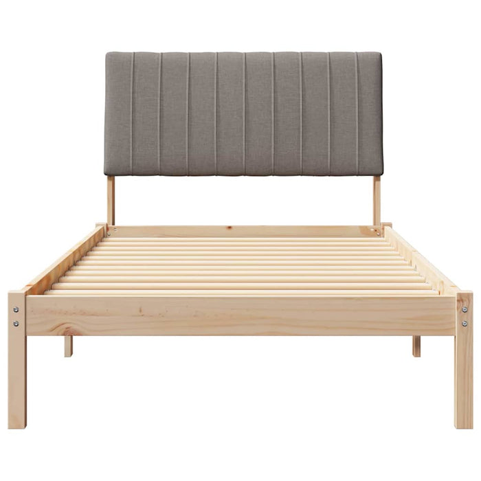 Cadru de pat cu headboard Maro 100 x 200 cm Lemn de pin masiv - WALTI WALTI