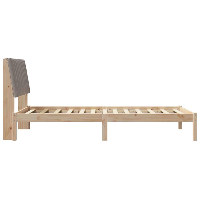 Cadru de pat cu headboard Maro 100 x 200 cm Lemn de pin masiv - WALTI WALTI